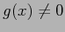 $g(x)\neq 0$