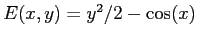 $E(x,y)=y^2/2 - \cos(x)$