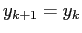 $y_{k+1}=y_k$