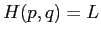 $H(p,q)=L$