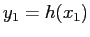 $y_1=h(x_1)$