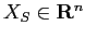 $X_S\in
{\bf R}^n$