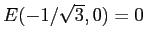 $E(-1/\sqrt{3},0)=0$