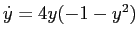 $\dot y=4y(-1-y^2)$