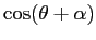 $\cos(\theta+\alpha)$