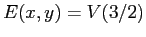 $E(x,y)= V(3/2)$