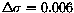 $\Delta \sigma=0.006$