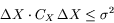 \begin{displaymath}\Delta X\cdot C_X\,\Delta X\leq\sigma^2
\end{displaymath}